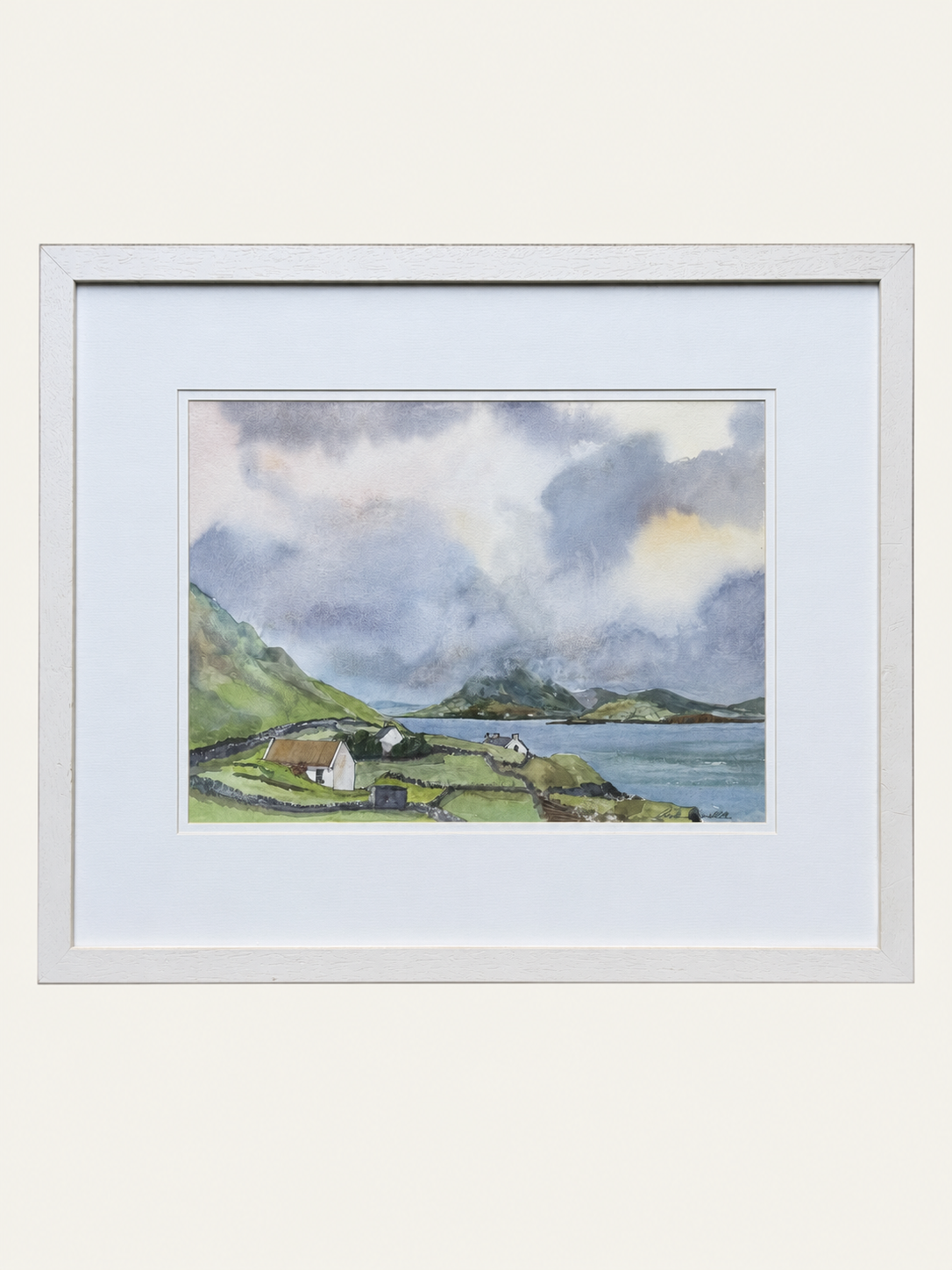 Cottages beneath a Mountain Sky